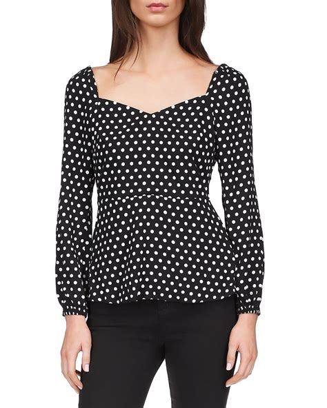michael kors polka dot blouse